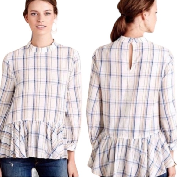 Anthropologie Maeve Sava Plaid Swing Top - Picture 8 of 8